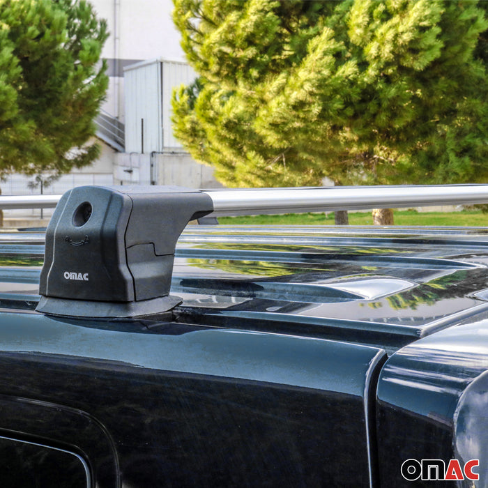 Fix Points Roof Racks Cross Bar for Chevrolet City Express 2015-2018 Gray 3Pcs