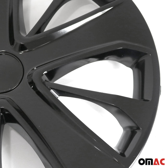 4x 15" Wheel Covers Hubcaps for Audi Black