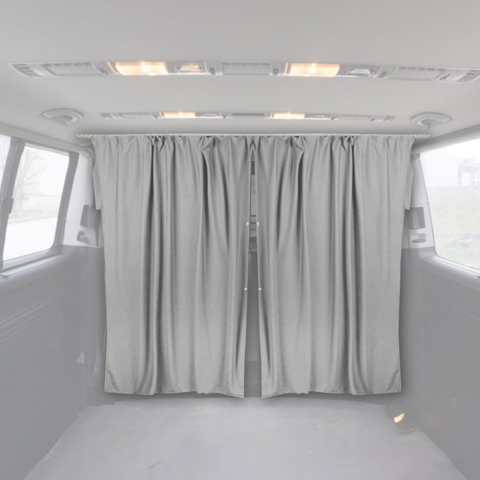 Cabin Divider Curtain Privacy Curtains for Mercedes Viano Fabric Gray 2Pcs