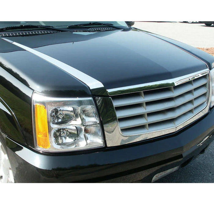 Stainless Steel Hood Trim 4 Pcs For 2002-2006 Cadillac Escalade
