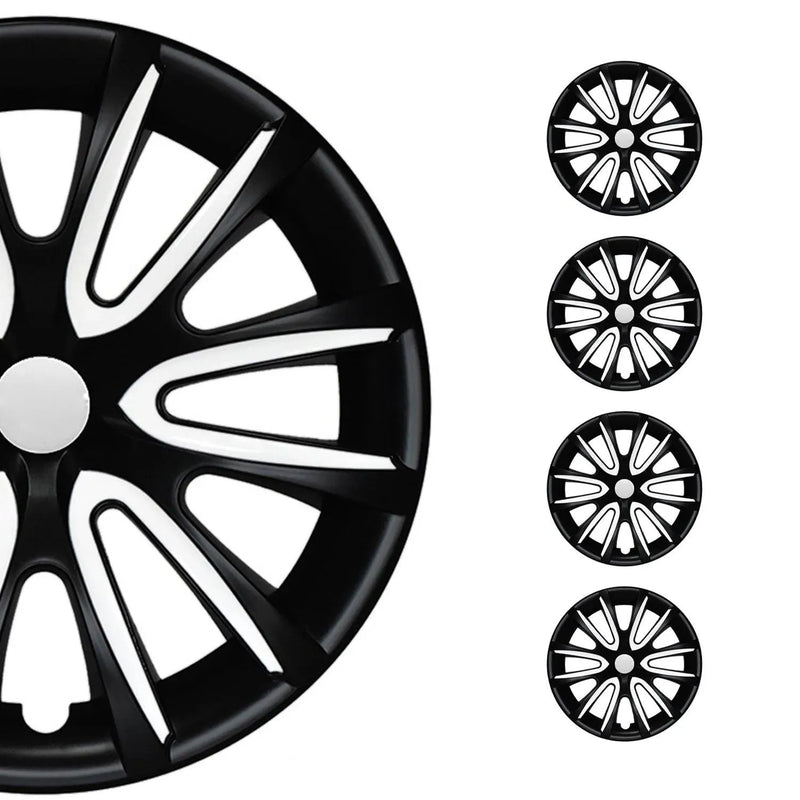 15" Wheel Covers Hubcaps for Audi Black Matt White Matte - OMAC USA