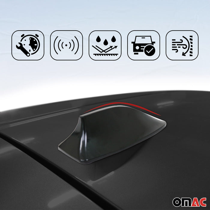 Car Shark Fin Antenna Roof Radio AM/FM Signal for VW Jetta Black
