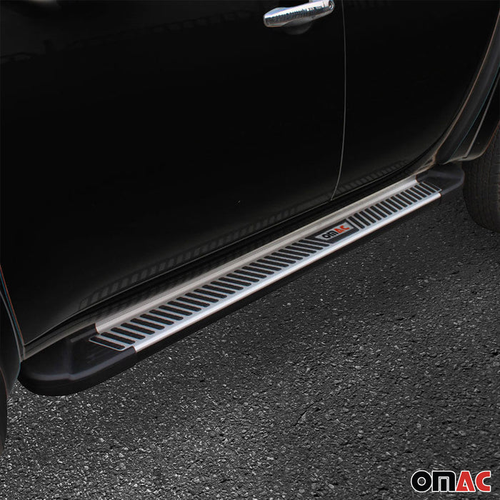Side Step Nerf Bars Running Boards for Mazda CX-3 2016-2021 Black Silver 2Pcs