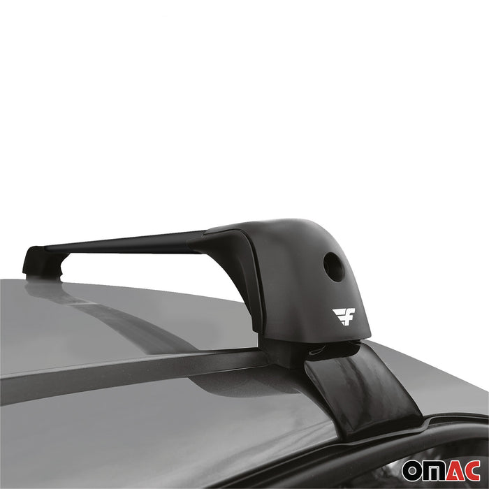 Roof Rack Cross Bars Roof Rack Rail Set for VW Golf Mk7 2015-2021 Black 2 Pcs