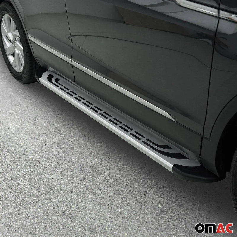 2010-2013 Ford Transit Connect Short Running Boards Side Steps Silver