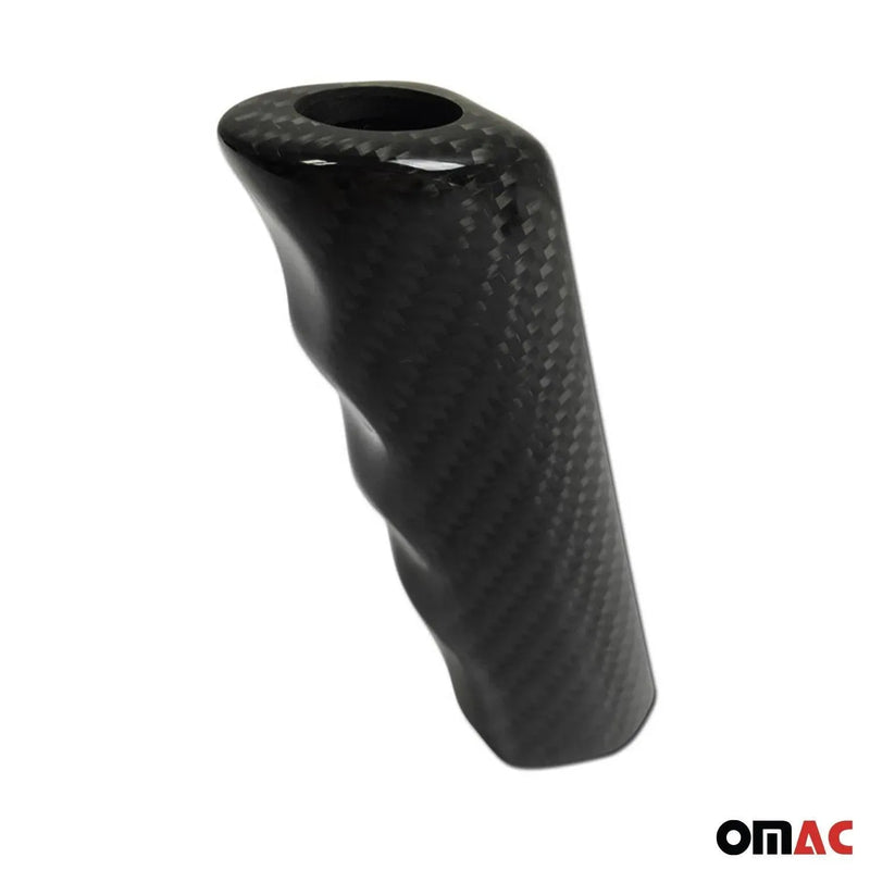 Genuine Wood Handbrake Handle Cover for BMW 3 Series Carbon Fiber Black 1Pc - OMAC USA