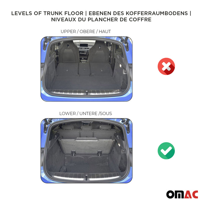 OMAC Premium Cargo Mats Liner for Fiat 500L Trekking 2014-2020 Bottom Trunk