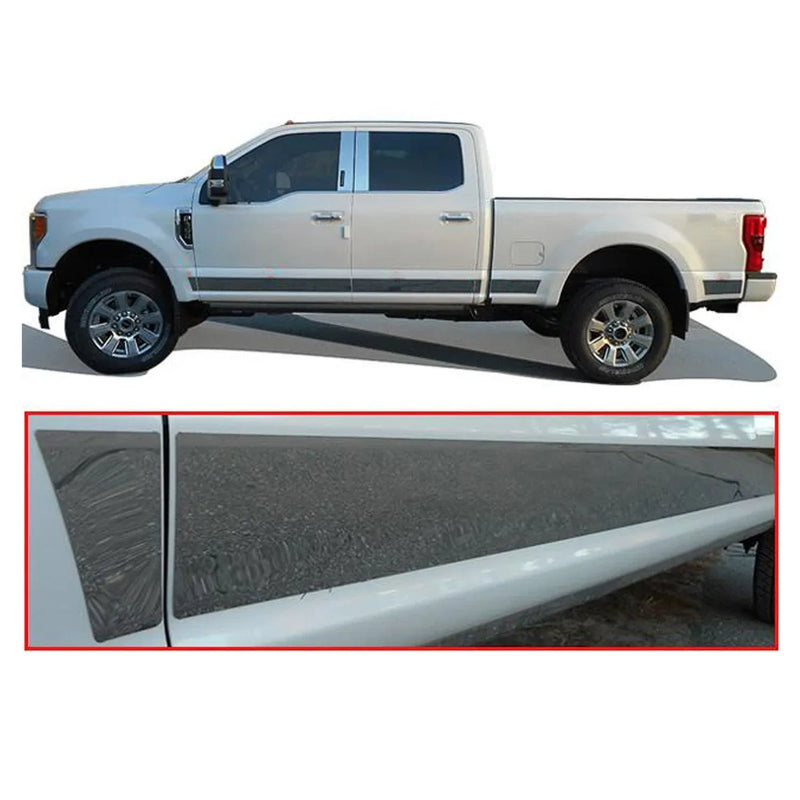 2017-2022 Ford F-250 F-350 Stainless Steel Rocker Panel Trim 12 Pcs