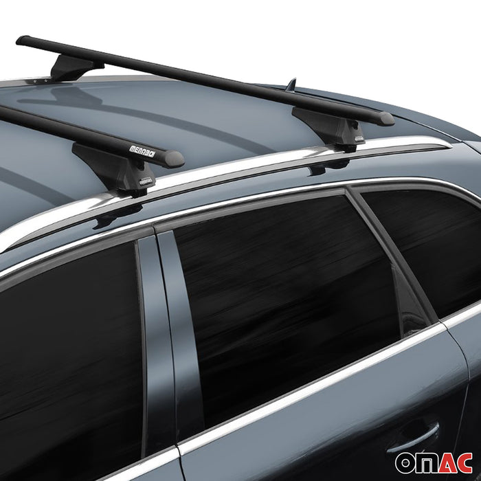 Top Roof Racks Cross Bars for Audi A6 Avant 2005-2011 Black Aluminium 2Pcs