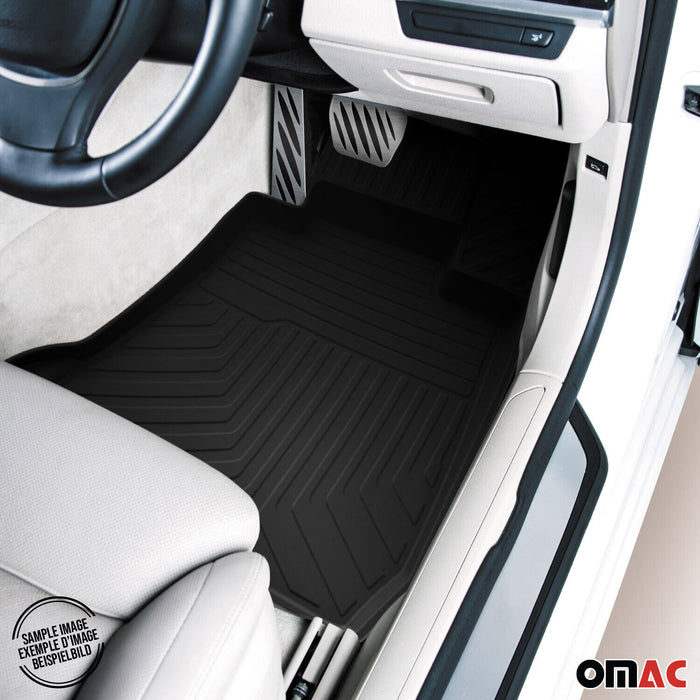 OMAC Floor Mats Liner for Mercedes CLA C117 2013-2019 Rubber Black 4Pcs