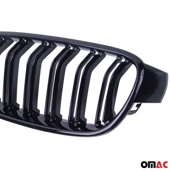For BMW 4Series F32 F33 F36 2013-17 M-Tech Style Front Kidney Grille Gloss Black