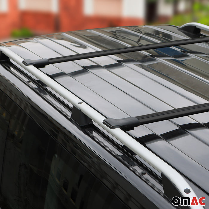 Roof Rack Cross Bars Luggage Carrier Black Set For Opel Vauxhall Combo 2001-2011