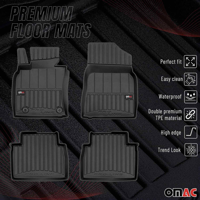 OMAC Premium Floor Mats for Toyota Camry 2018-2024 All-Weather Heavy Duty 4x