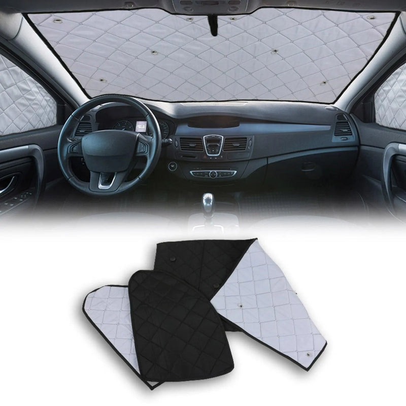 2015-2022 RAM ProMaster City Thermal Windshield Sun Shade Magnetic Black 3Pcs