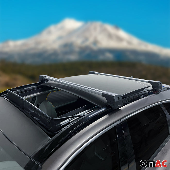 Roof Rack Cross Bars Luggage Carrier for Maserati Levante 2017-2024 Silver 2 Pcs