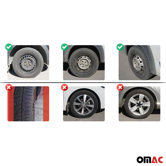 16" Wheel Covers Hubcaps for VW Jetta Black Matt Red Matte