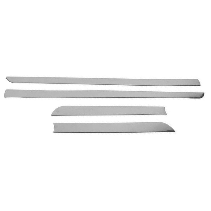 Side Door Molding Trim Skirt Garnish for Ford Fusion 2006-2012 Steel Silver 4Pcs