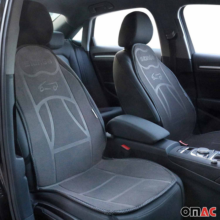 Car Seat Protector Cushion Cover Mat Pad Gray for Jaguar Gray 2 Pcs
