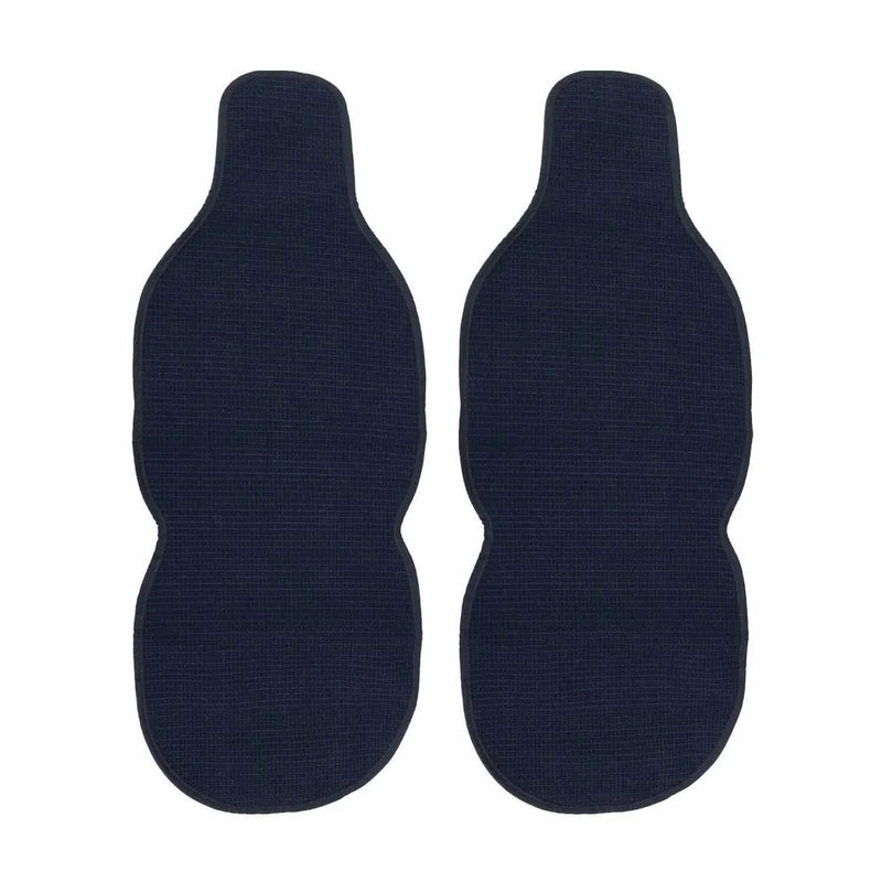 Toyota Antiperspirant Front Seat Cover Pads Black Dark Blue 2 Pcs