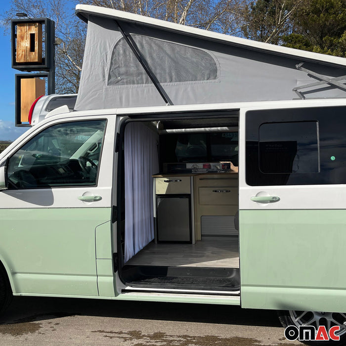 79" x 71" Van Cab Divider Cabin Curtain Campervan Kit Grey