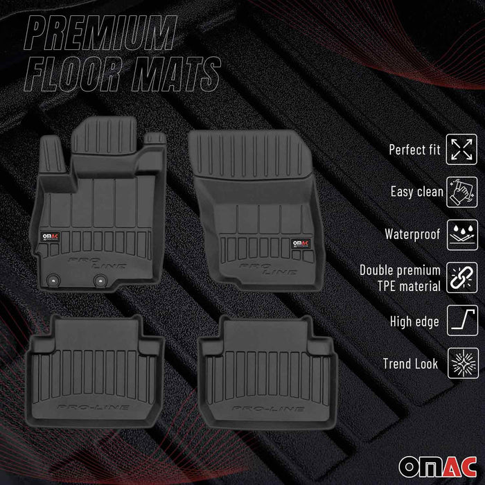 OMAC Premium Floor Mats for Mitsubishi Eclipse Cross 2018-2024 All-Weather 4Pcs
