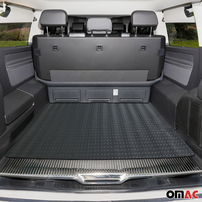 Rubber Truck Bed Liner Trunk Mat Flooring Mat 118x79 inch Peny Style Black