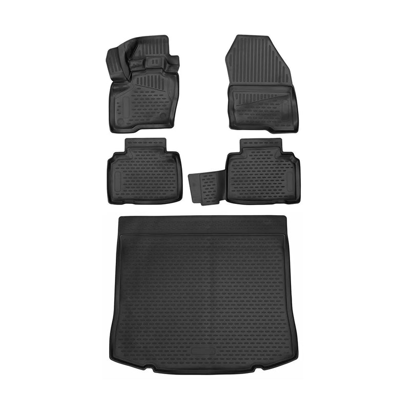 2015-2019 Ford Edge Floor Mats & Cargo Liner Full Set All Weather Black