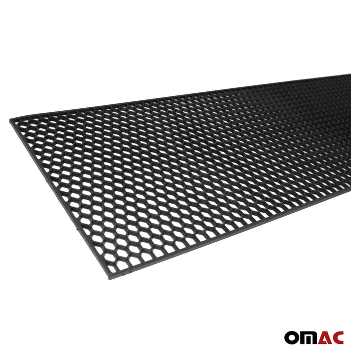 39.37"x 9.44" Trimmable Black ABS Plastic Honeycomb Mesh Grill Spoiler Bumper