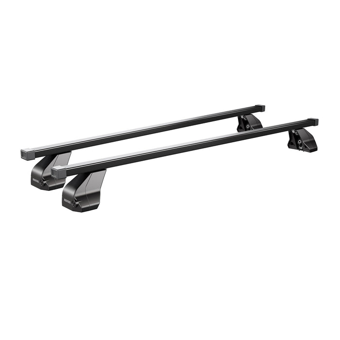 Fix Point Roof Racks Top Cross Bars for Mercedes EQE 2023-2024 Steel Black 2Pcs