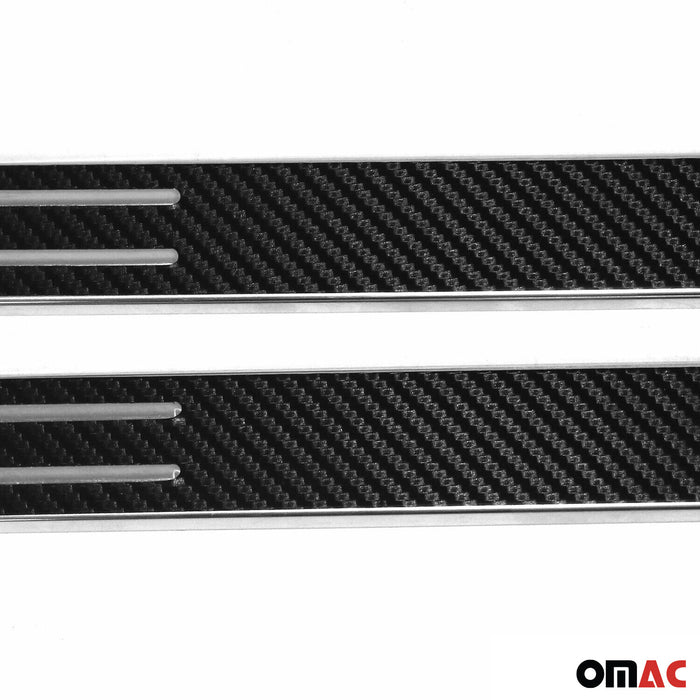 Door Sill Scuff Plate Scratch Protector for Acura CL RSX Steel Carbon Foiled 2x