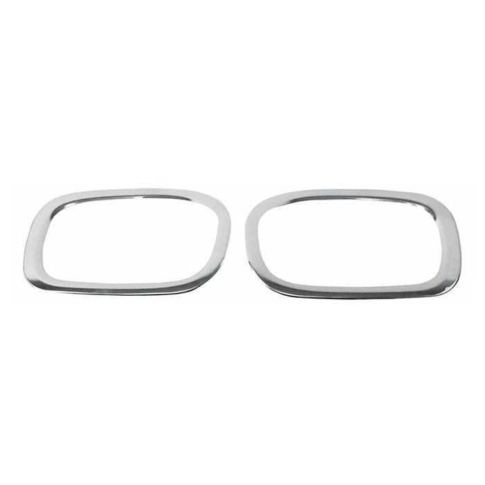 Rear Reflector Lamp Rim Frame for Jeep Renegade 2019-2023 Silver Steel 2 Pcs