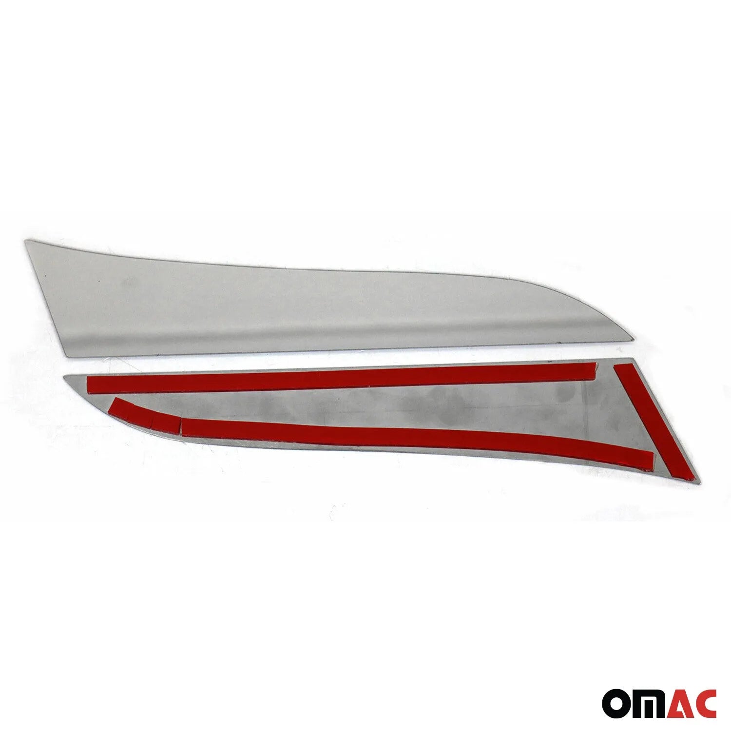 2017-2025 Jeep Compass Trunk Wing Side Trim Silver Stainless Steel 2 Pcs