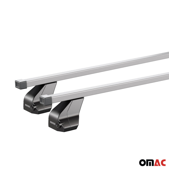 Fix Point Roof Racks Top Cross Bars for BMW iX 2022-2025 Steel Silver 2Pcs