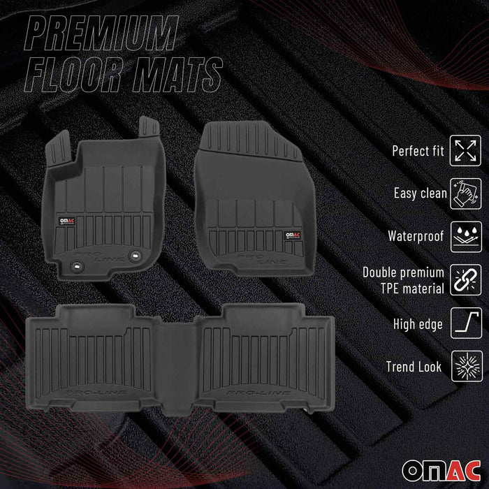 OMAC Premium Floor Mats for Toyota RAV4 2013-2018 All-Weather Heavy Duty 4x