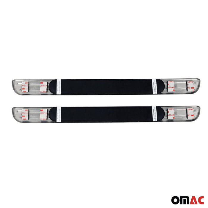 For Mercedes-Benz SLC Brushed Chrome Light LED Sport Door Sill Cover Scuff 2 Pcs