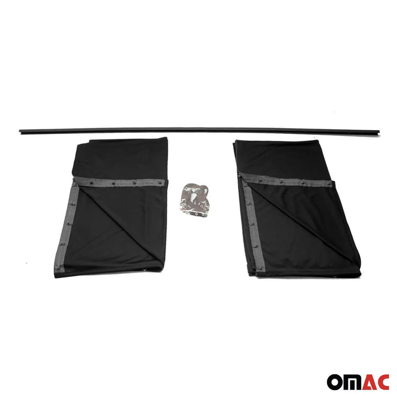 54" x 71" Cab Divider Van Cabin Curtain Campervan Kit Black