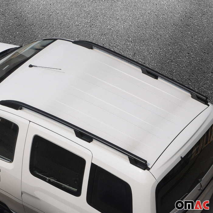 Roof Racks Side Rails Alu for Mitsubishi L200 Triton 2015-2022 Black Double Cab
