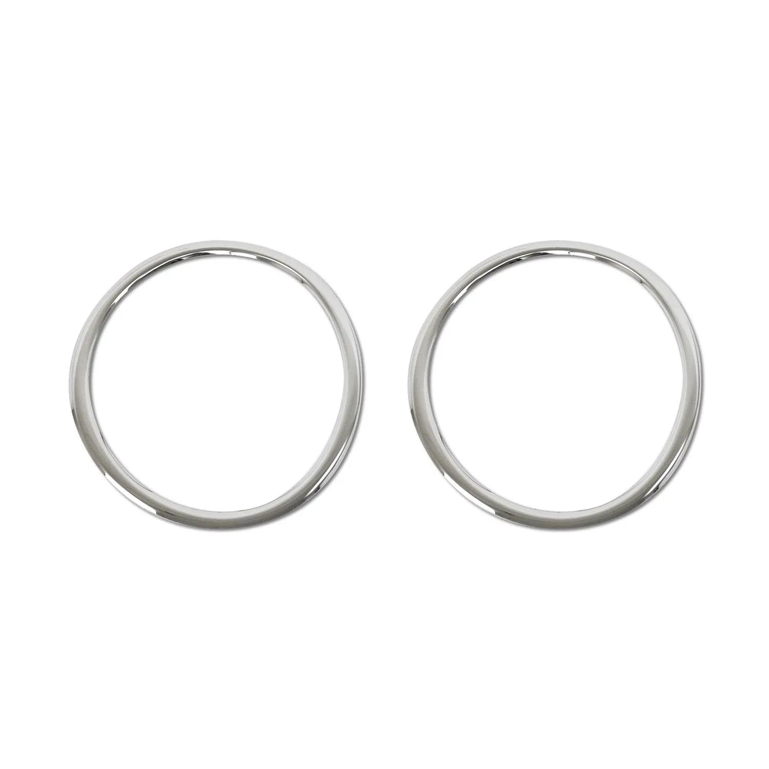 2007-2015 Smart ForTwo Radio Button Switch Seal Washer Trim Stainless Steel 2 Pcs