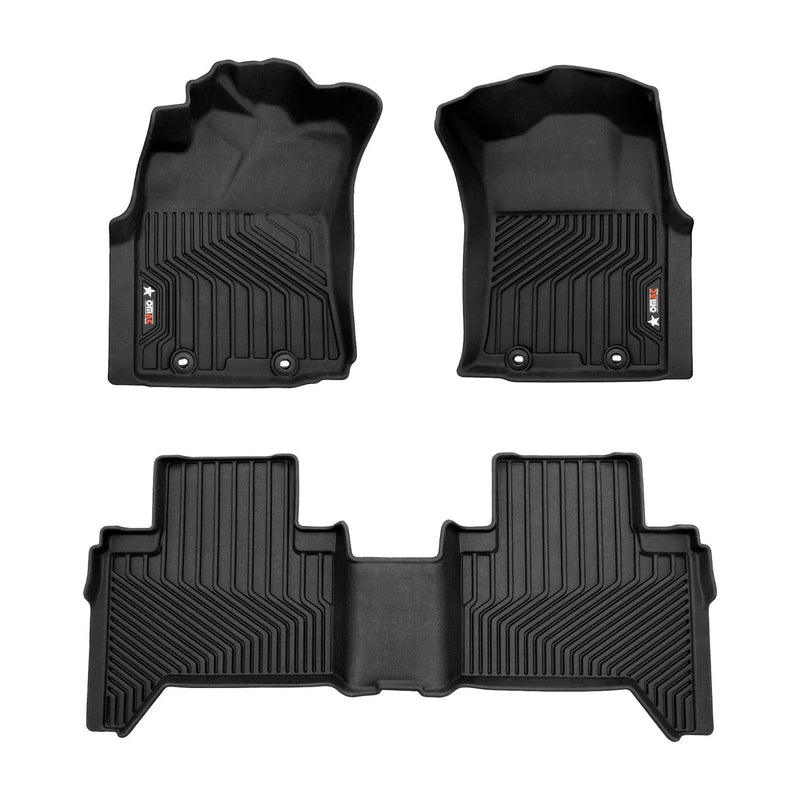 2005-2015 Toyota Tacoma Double Cab Premium Floor Mats Liners First and Second Row Set