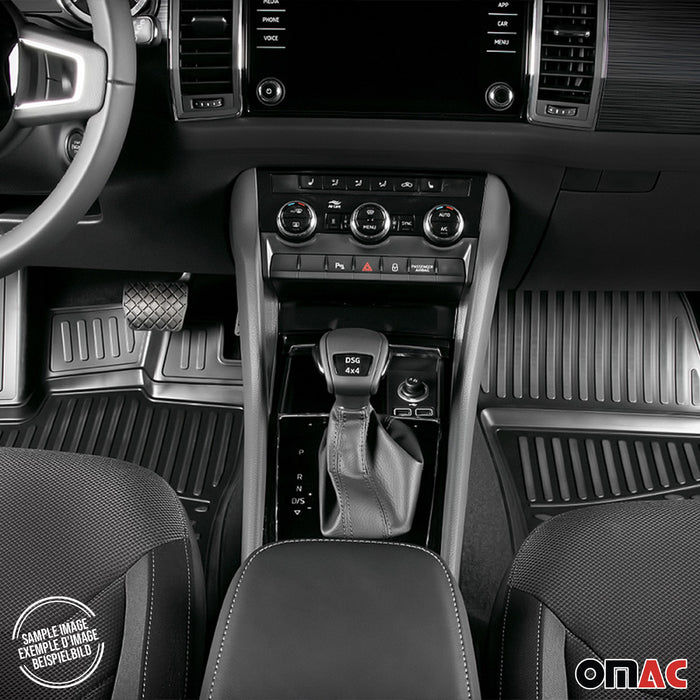 OMAC Floor Mats Liner for Audi Q7 2007-2015 Black TPE All-Weather 4 Pcs