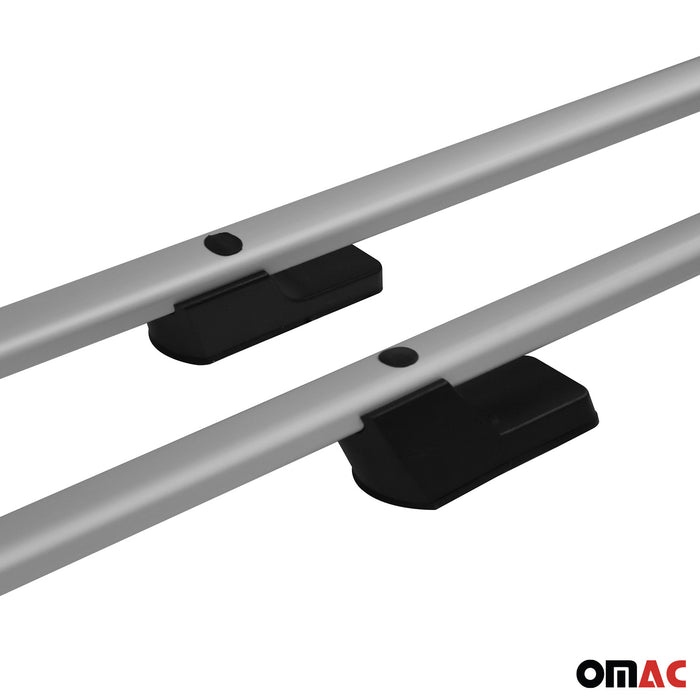 Roof Racks Side Rails Alu for Mitsubishi L200 Triton 2015-2022 Gray 2 Pcs