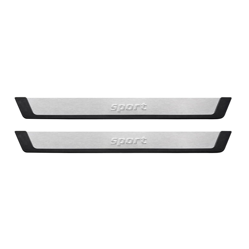 Toyota Tundra Door Sill Scuff Plate Scratch Protector Sport Steel Silver 2 Pcs