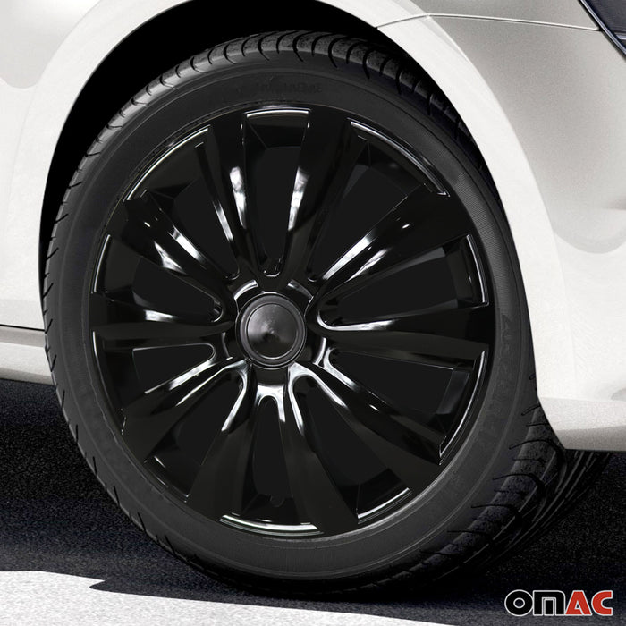 16 Inch Wheel Covers Hubcaps for VW Black
