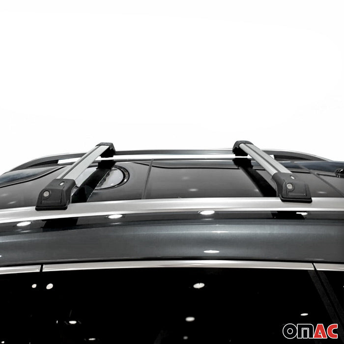Roof Rack Cross Bars Aluminum for Mercedes GLK Class X204 2009-2015 Black 2Pcs