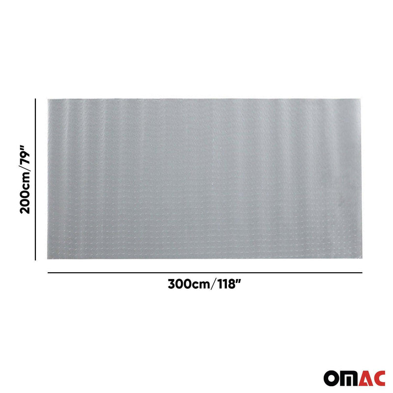 Rubber Truck Bed Liner Trunk Mat Floor Liner 118x79 inch Peny Style Grey