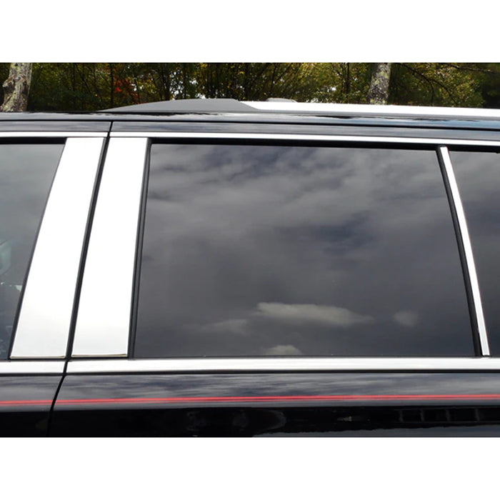 Stainless Steel Pillar Trim 6Pc Fits 2015-2020 Cadillac Escalade