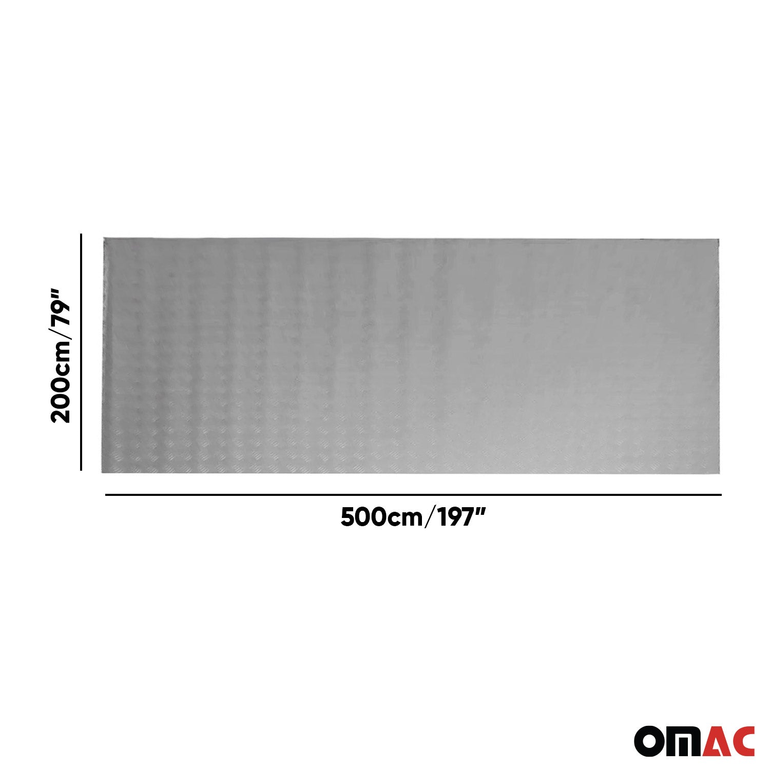 Rubber Pickup Trunk Mat Truck Bed Liner Trimmable Flooring Mat Black & Grey