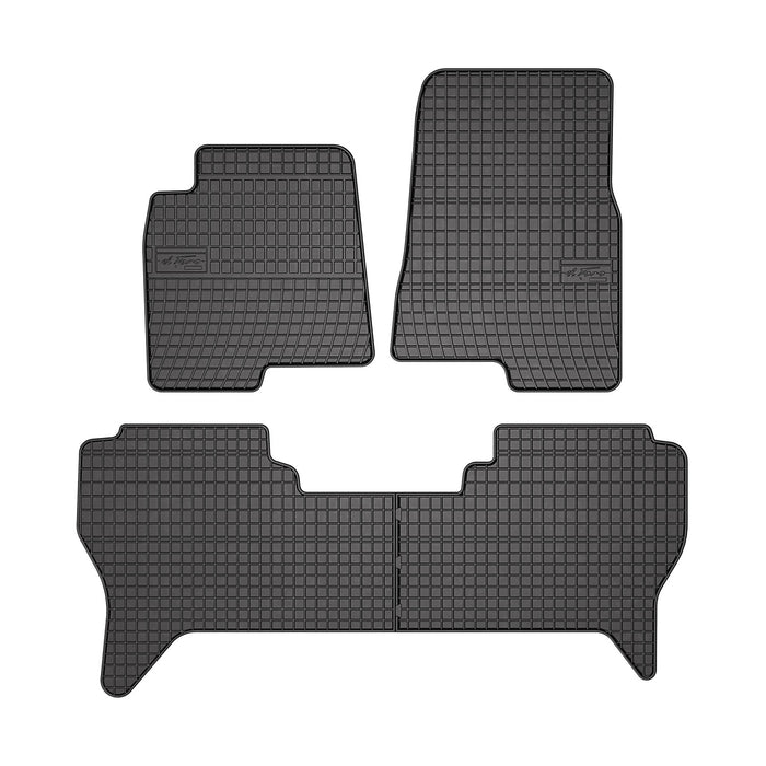 OMAC Floor Mats Liner for Mitsubishi Montero 1999-2006 Black Rubber All-Weather