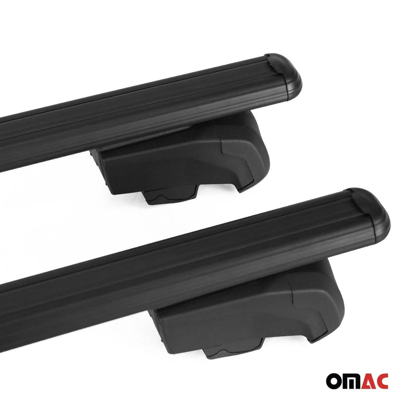 Roof Rack Flush Rail Cross Bars Carrier Anti-Theft Lockable 54" 2 Pcs Black