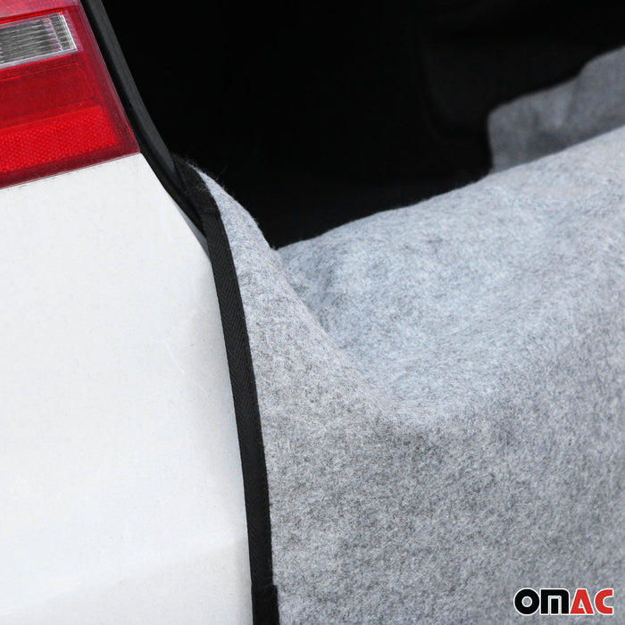 Rear Bumper Protector Trunk Mat Fabric Pet Cargo Liner For Truck Car Auto Grey